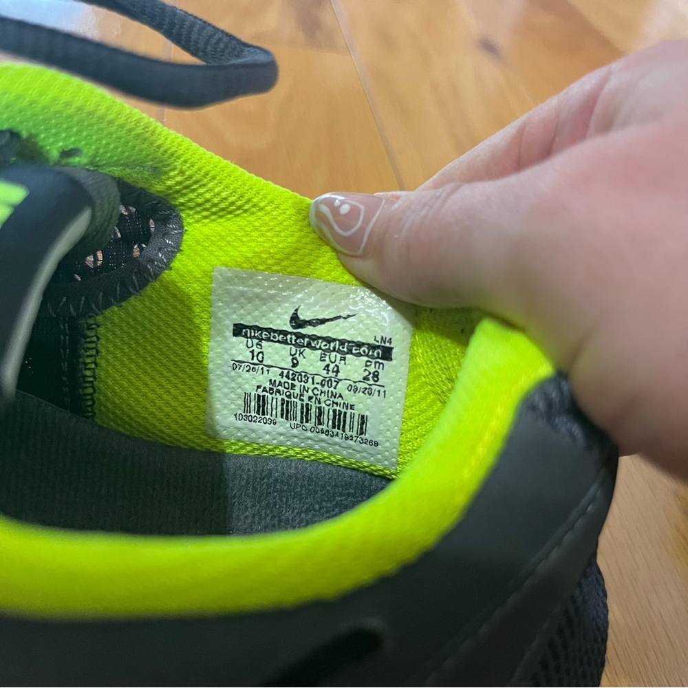 Nike Free TR Charcoal and Lime Size 10 - Picture 8 of 10